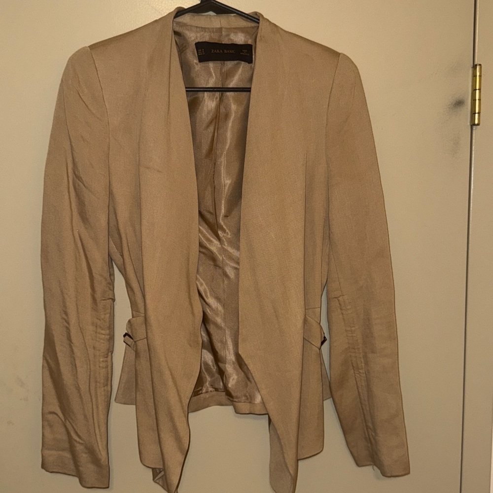 Zara Basic Camel Blazer - image 1